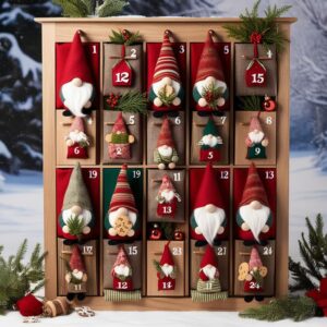 diy home made gnome christmas advent calander