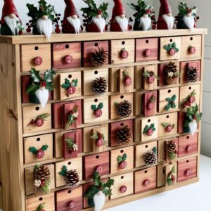 diy home made gnome christmas advent calander