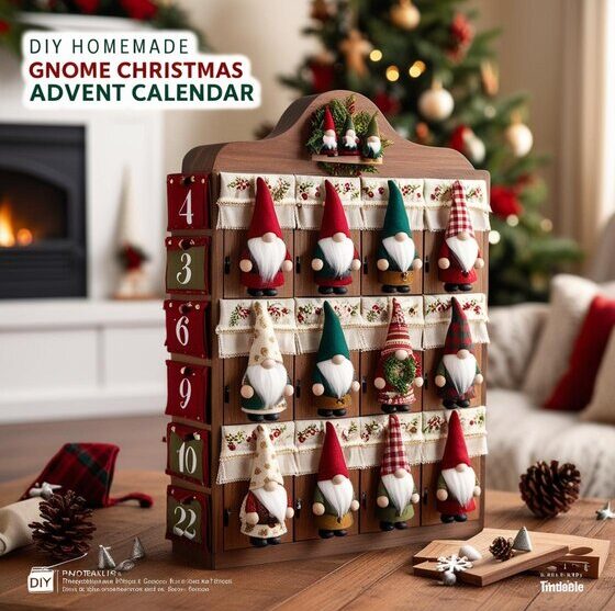 How to Make a DIY Christmas Gnome Advent Calendar That’s Cute, Affordable, and Seriously Adorable