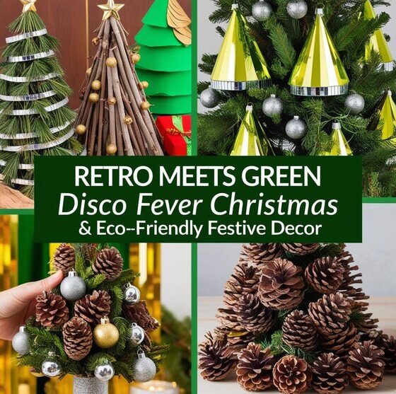 Retro Meets Green: Disco Fever Christmas Trees & Eco-Friendly Festive Decor